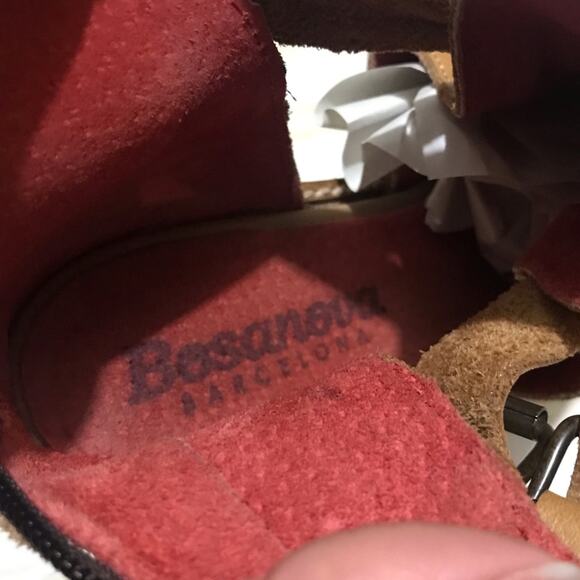 Bosanova Barcelona Made In Spain Brown Tan Leather Buckle Gladiator Shoes 38 - Picture 5 of 7